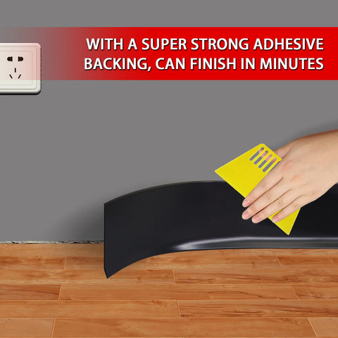 Fonuno wall base protection adds decorative detail to interiors