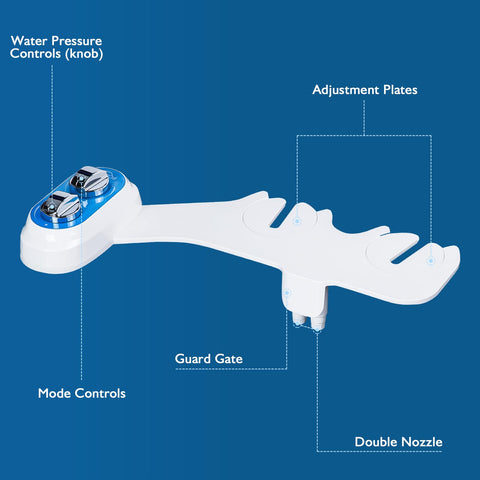 FOOFOO Bidet attachment easy installation fits most toilets in minutes.