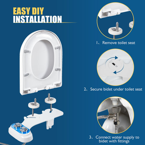 FOOFOO Bidet attachment reduces toilet paper use for eco-friendly routines.