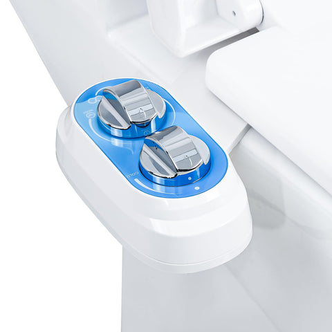 FOOFOO Bidet attachment front view shows a non-electric upgrade for simple toilet hygiene.