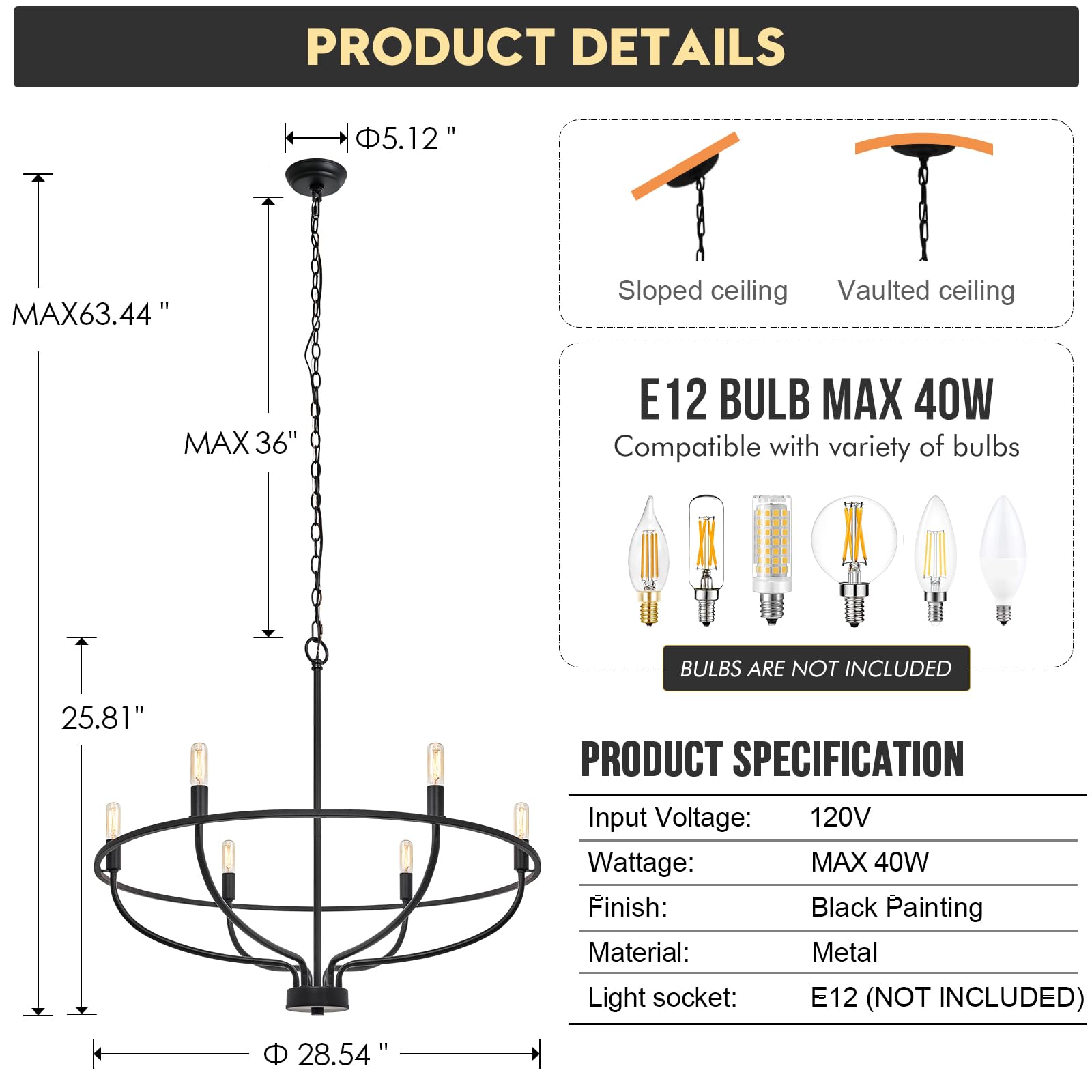 FookChak ETL-certified dining light combines safety with stylish design.