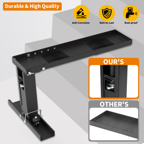 Foozet Durable steel frame ensures long-lasting stability for daily ladder tasks.
