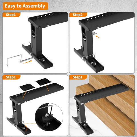 Foozet Ladder Stabilizer anti-skid rubber pad improves grip during use.