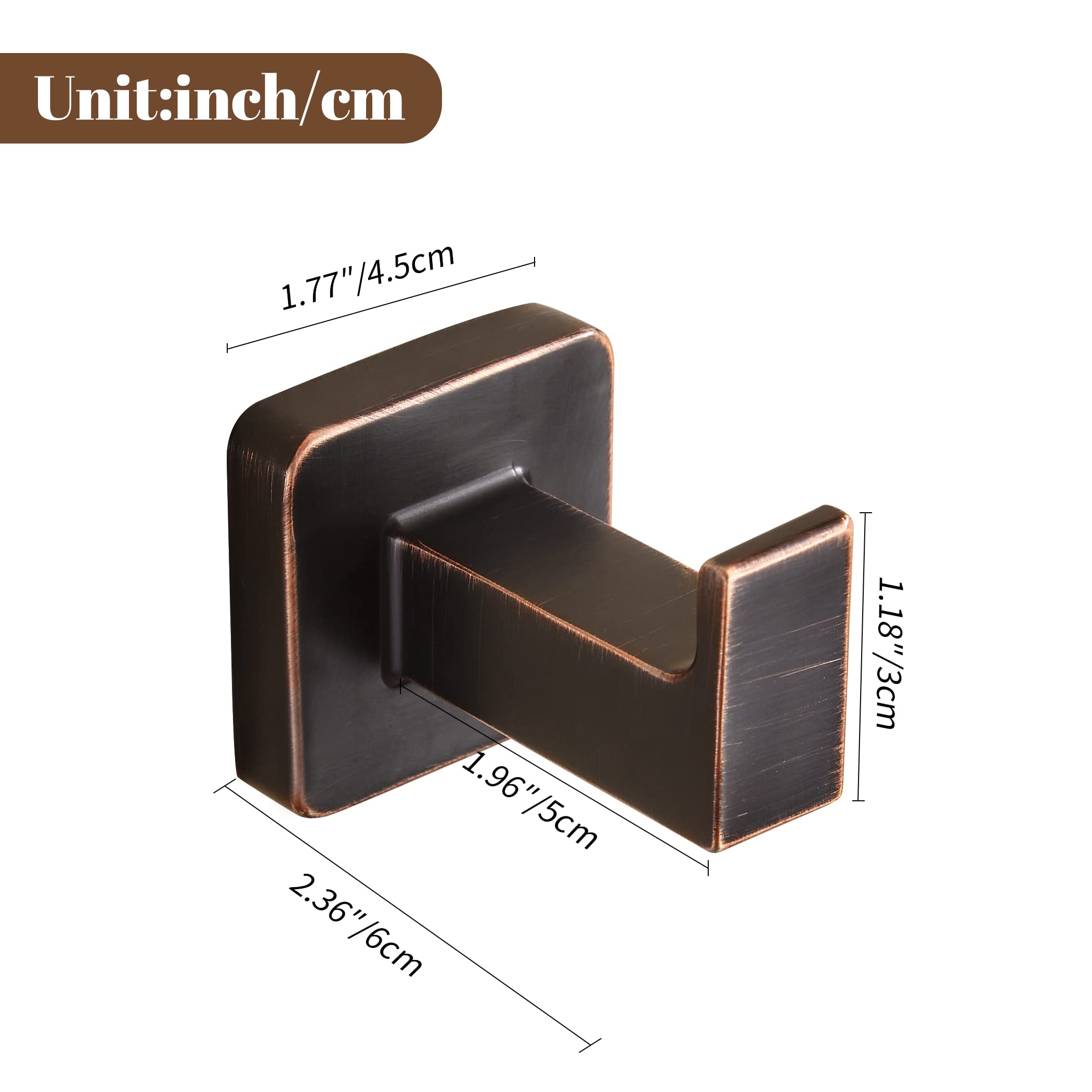 FORBATH Bronze Towel Hooks antique-inspired finish adds warmth to the room