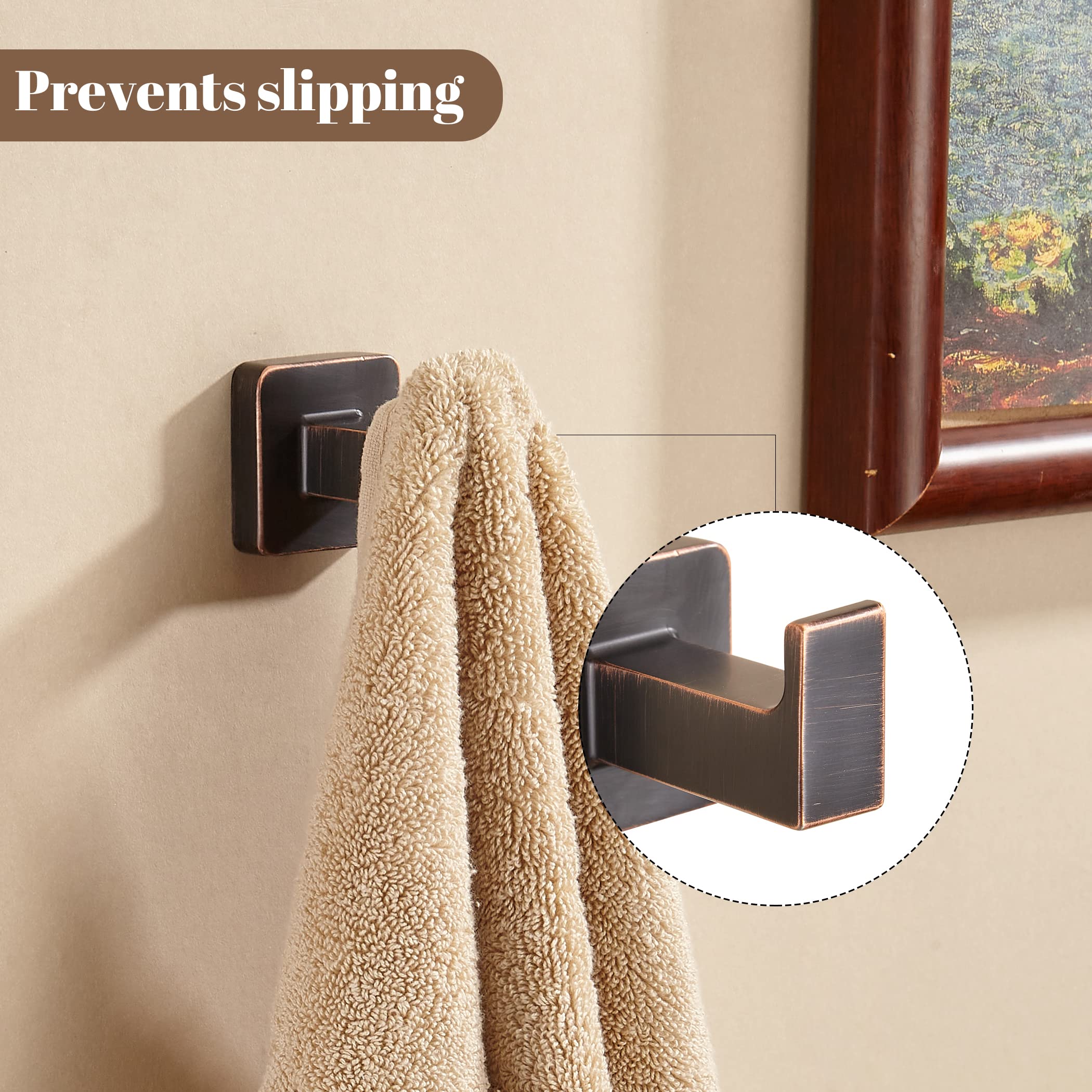 FORBATH Bronze Towel Hooks close-up oil-rubbed finish detail