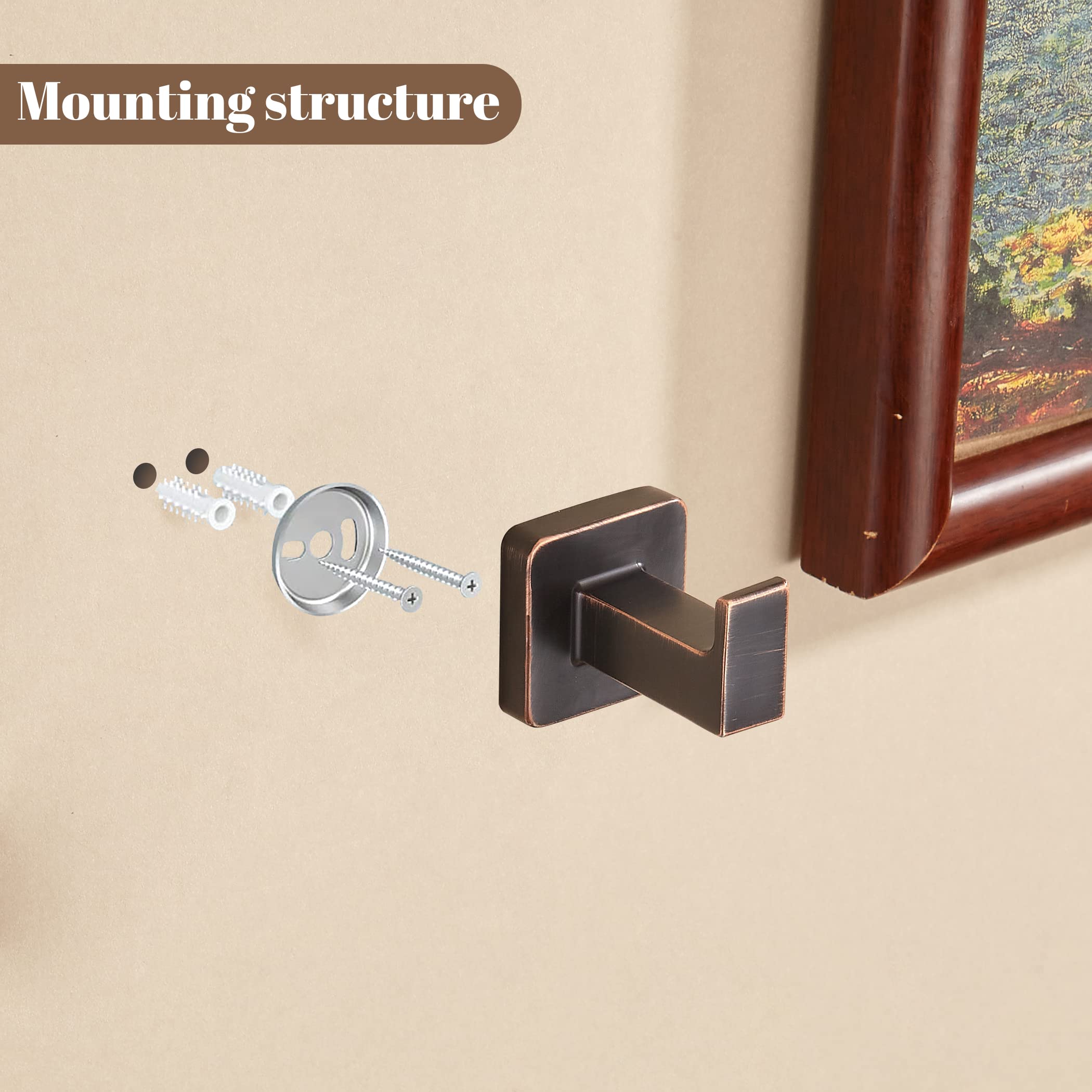 FORBATH Bronze Towel Hooks detail highlighting rust-resistant stainless steel