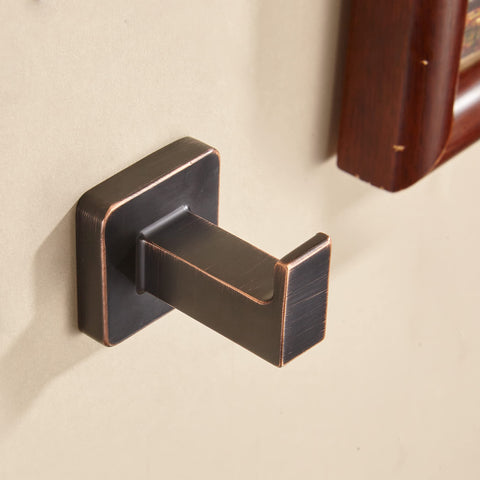 FORBATH Bronze Towel Hooks wall-mounted installation in an organized space