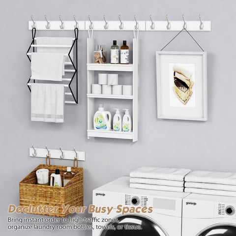 Forbena versatile coat rack holds hats, bags, and umbrellas.