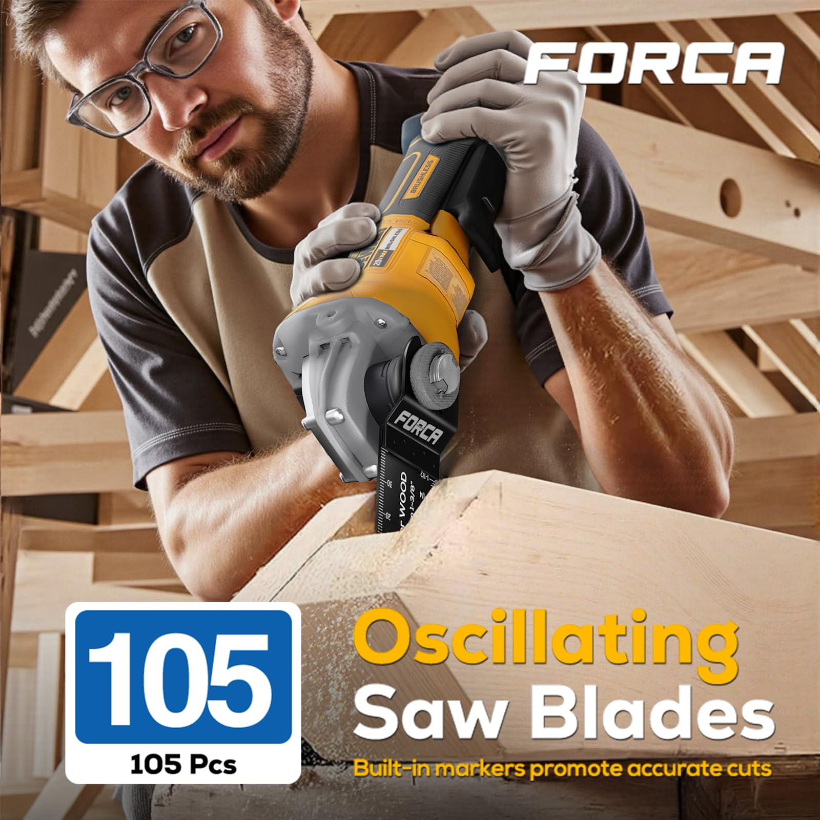 FORCA blades in use demonstrate cutting through wood and plastic