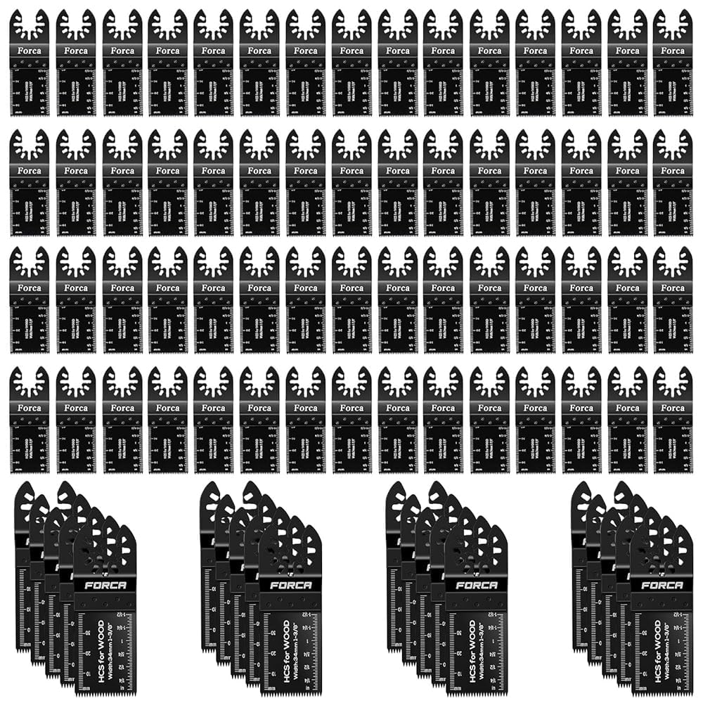 FORCA 105pc kit cover shows durable blades suited for DIY projects