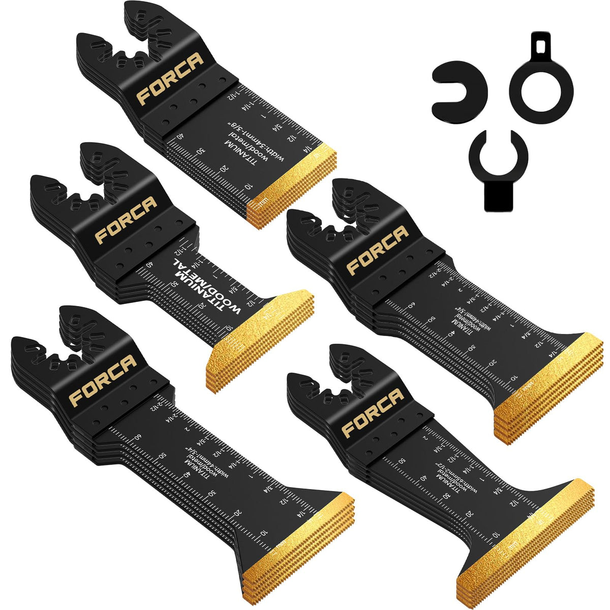 FORCA 25pcs titanium-coated blades packaging shows kit ready for use