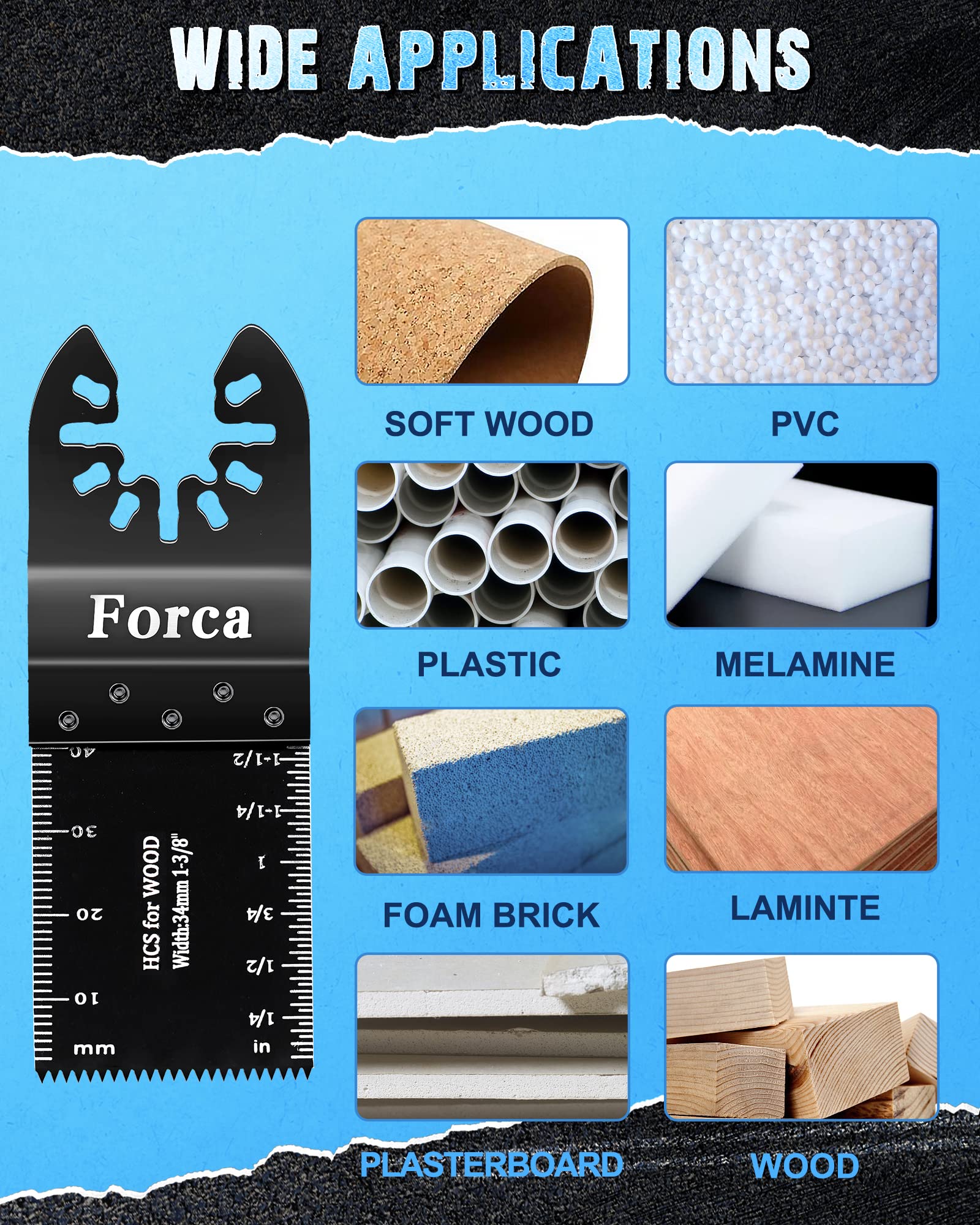 FORCA universal compatibility with major oscillating tools