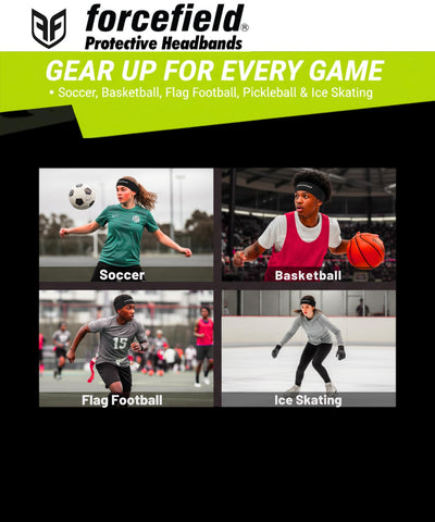 ForceField FF Ultra Protective Headgear in black, packaging image indicating ready-to-use protective gear
