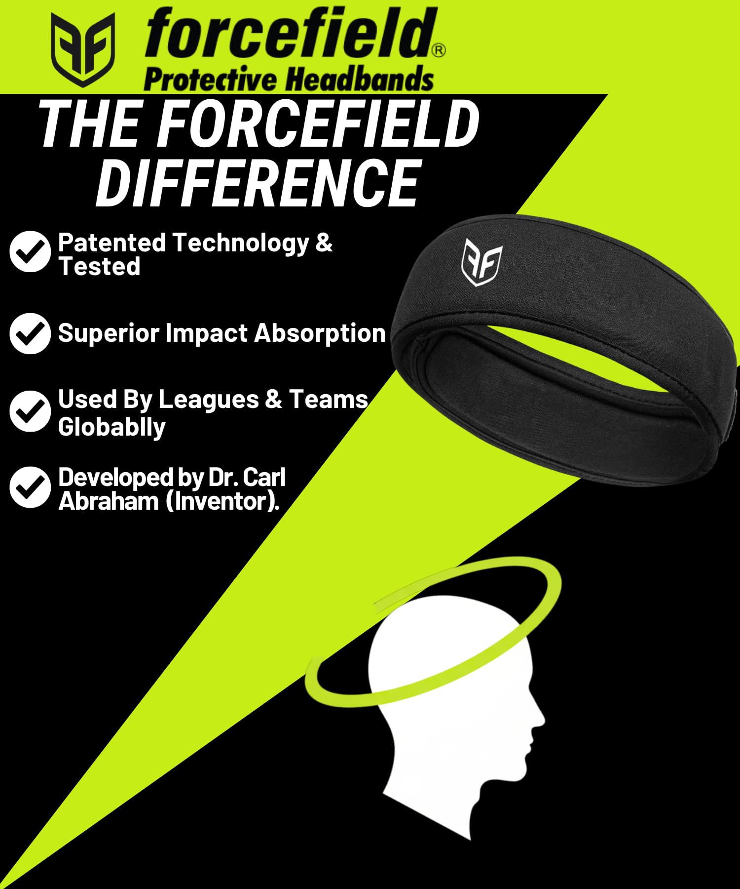 ForceField FF Ultra Protective Headgear in black, side view highlighting the adjustable strap system for a secure fit