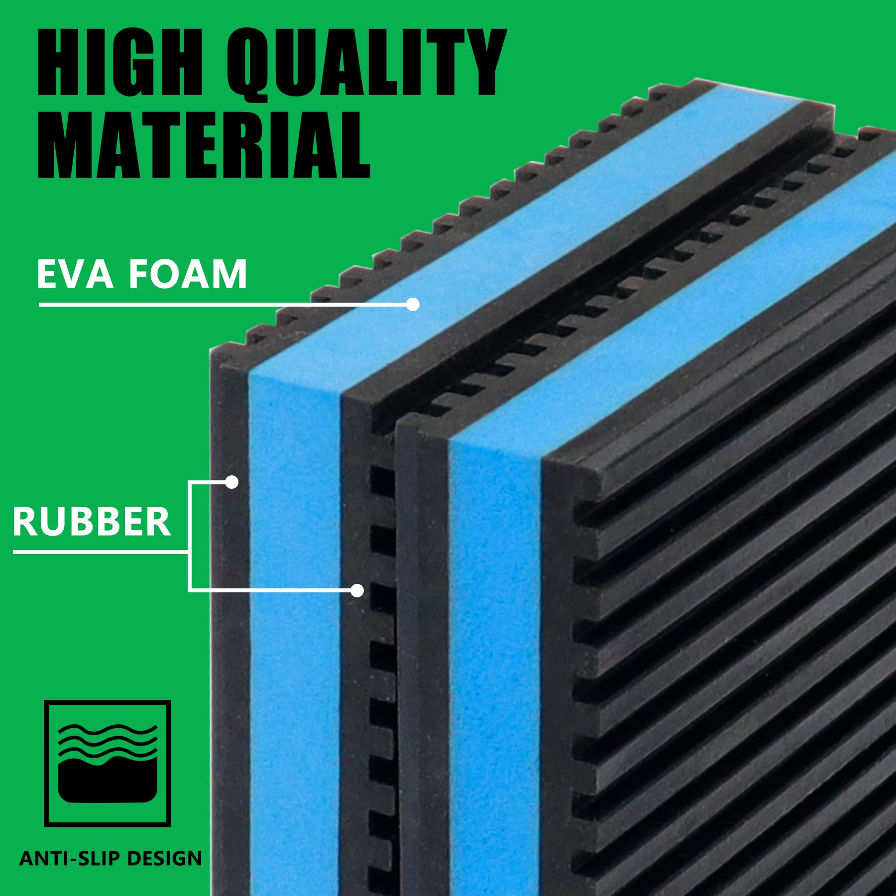 Forestchill EVA-core close-up shows durable, weather-ready shock absorption for tough environments.
