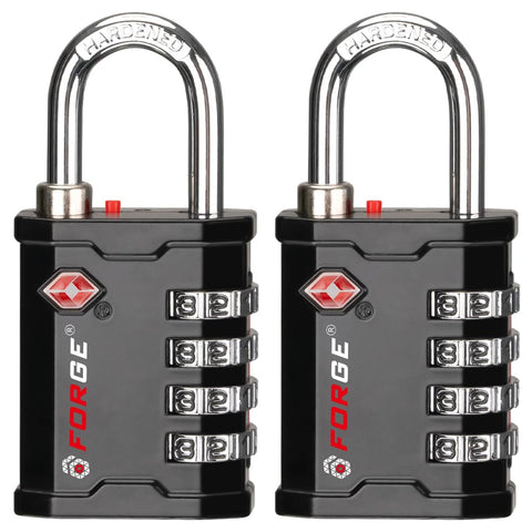 Forge 4-digit combination padlock with easy-to-read dials for quick access.