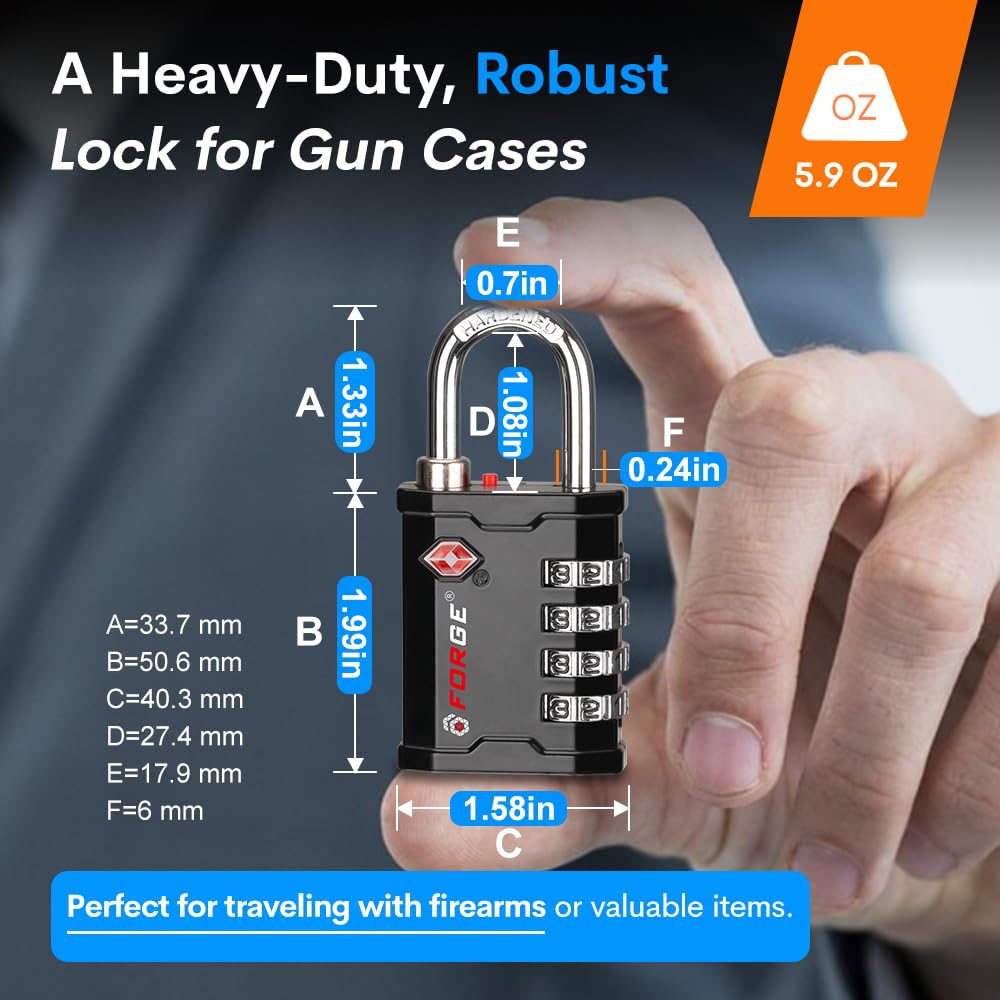 Forge gym locker security padlock ideal for lockers and shared spaces.