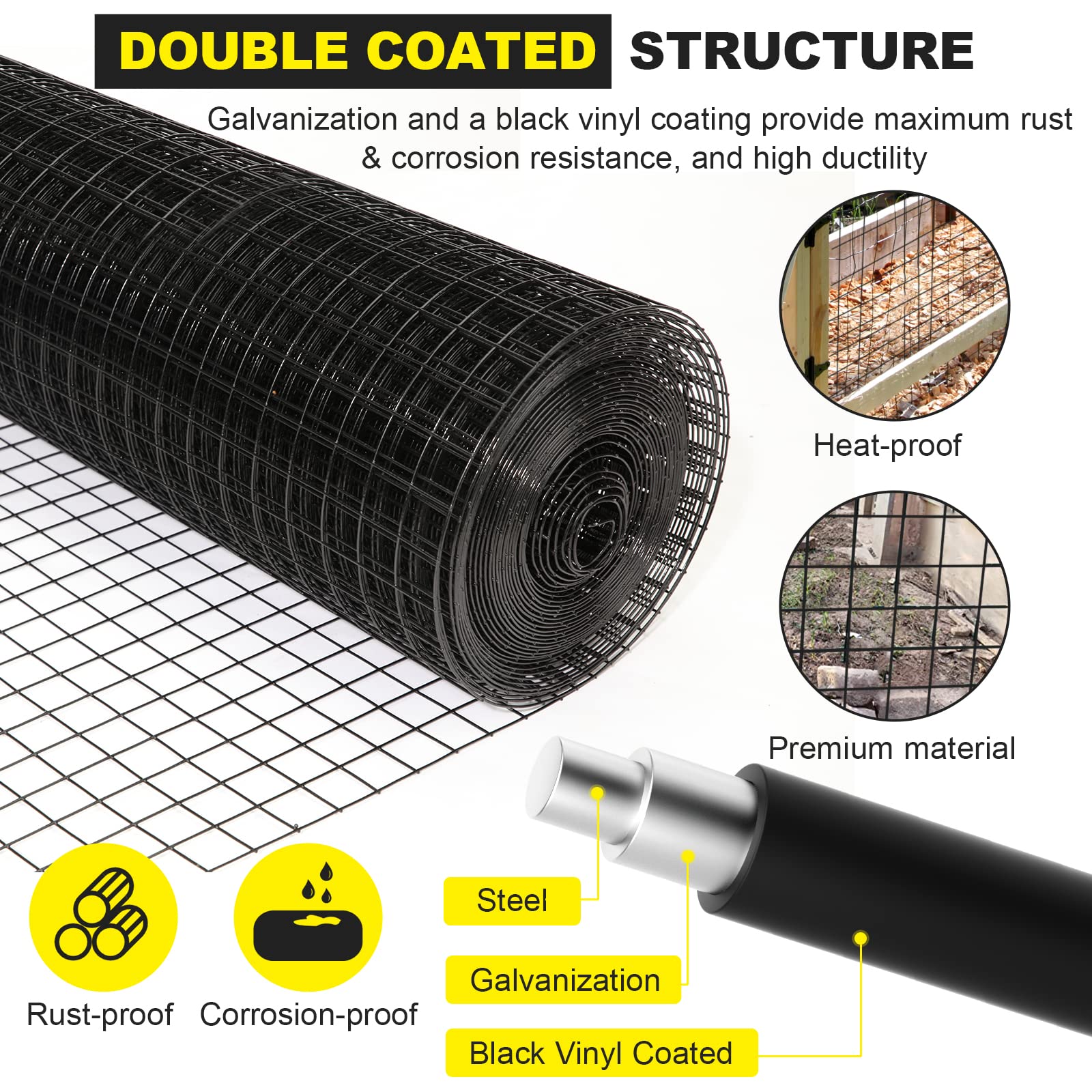 Forimo 16-gauge welded mesh in black offers sturdy protection