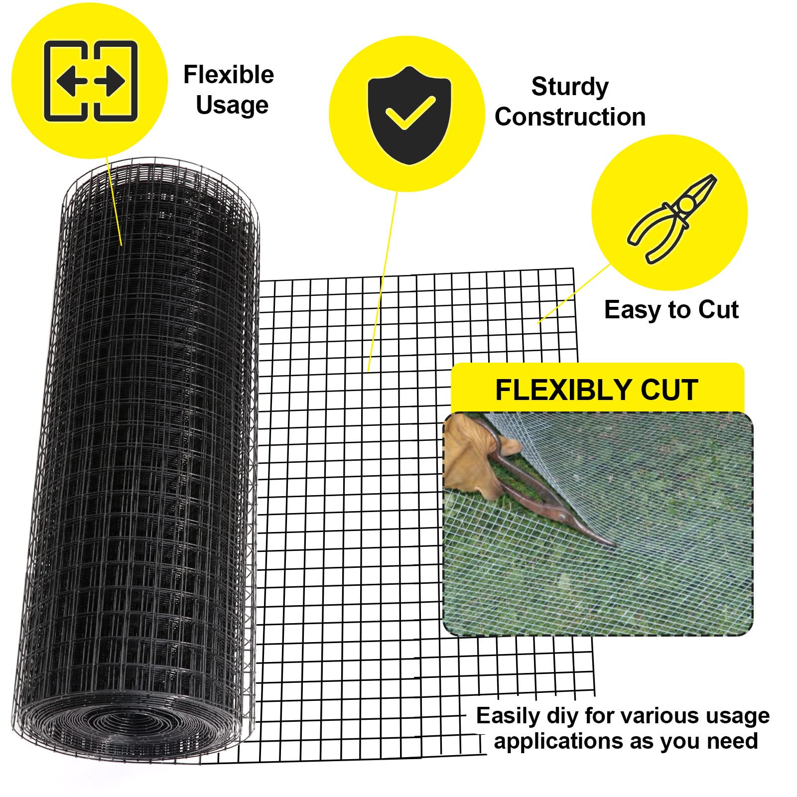 Forimo easy-cut vinyl-coated mesh for DIY projects and fencing.