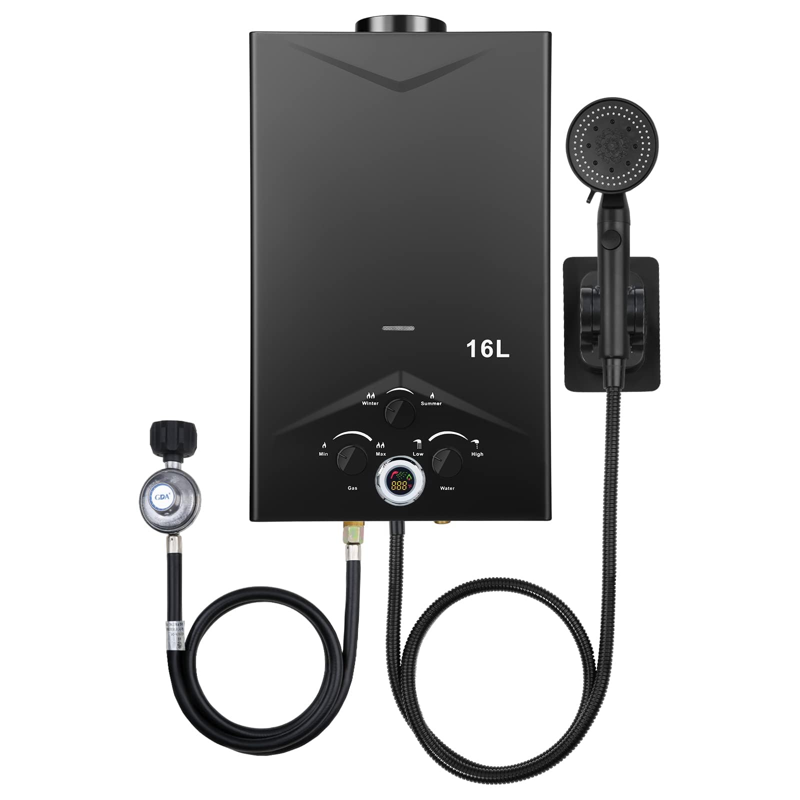 Forimo tankless water heater in an outdoor setup, portability for camping.