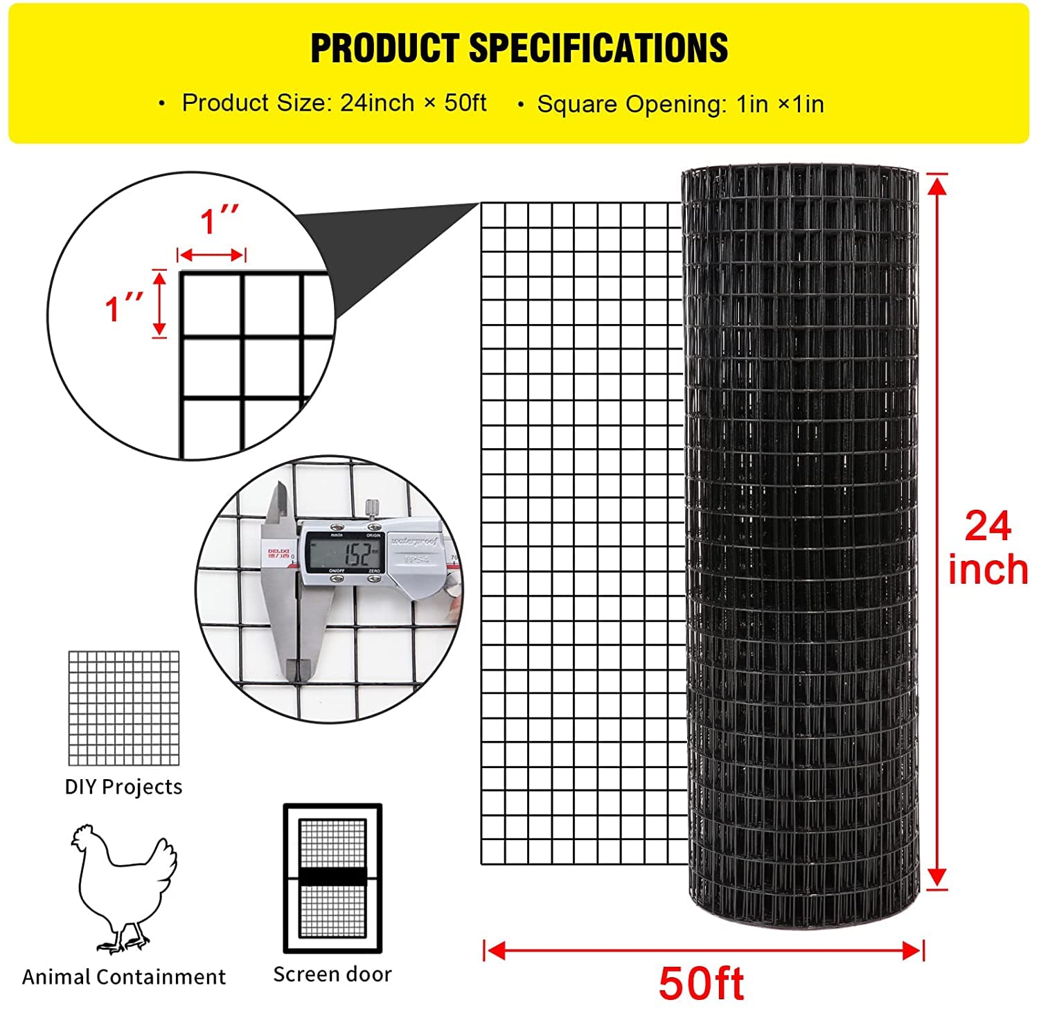 Forimo vinyl-coated 1in mesh provides rust resistance for outdoor use