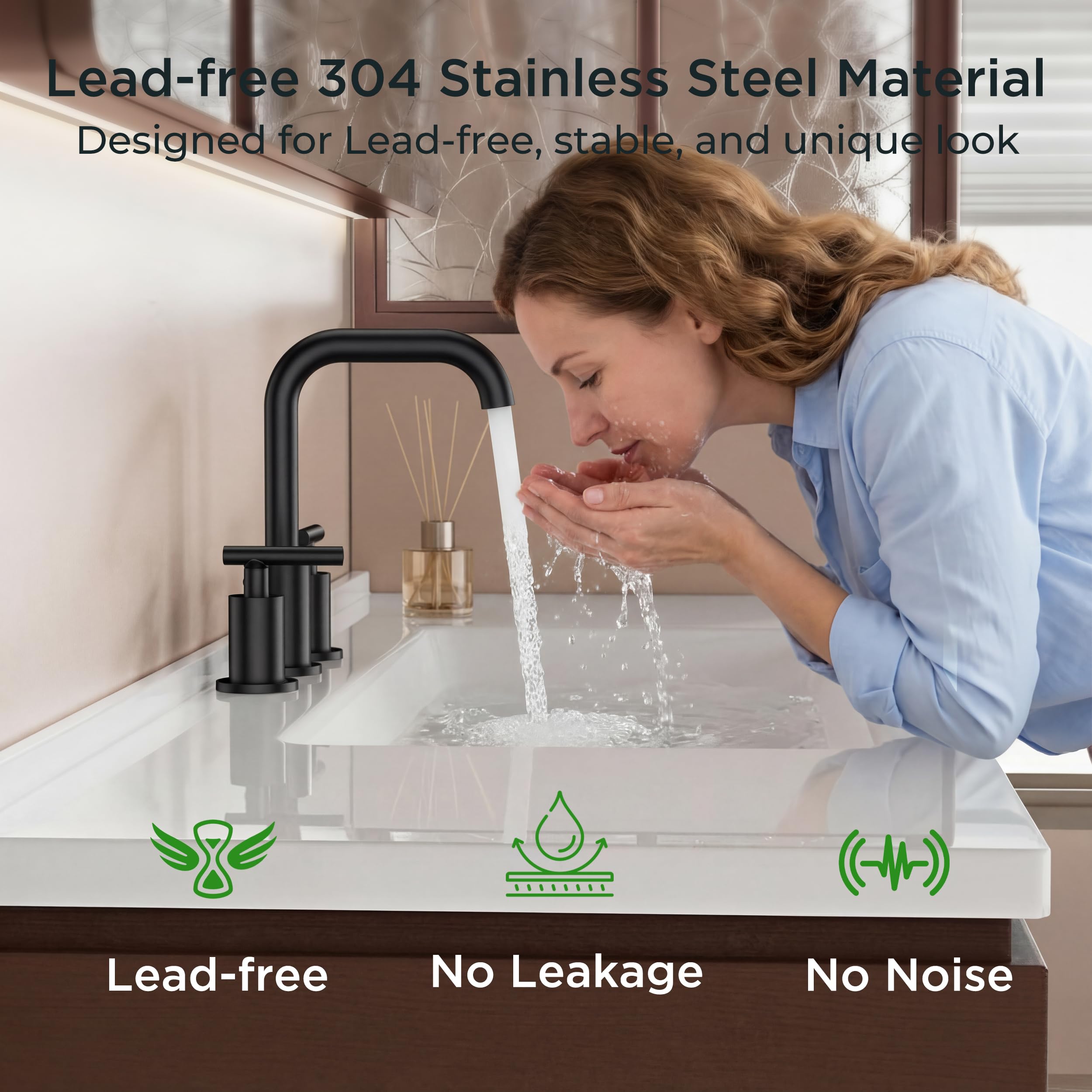 FORIOUS reinforced core supports reliable 3-hole installation.