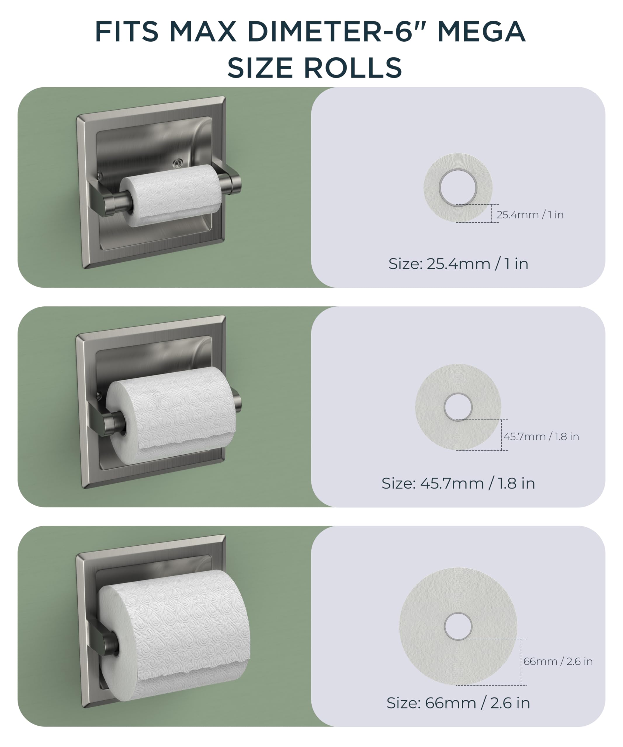 High-quality 304 stainless steel composition enhances durability and stability.