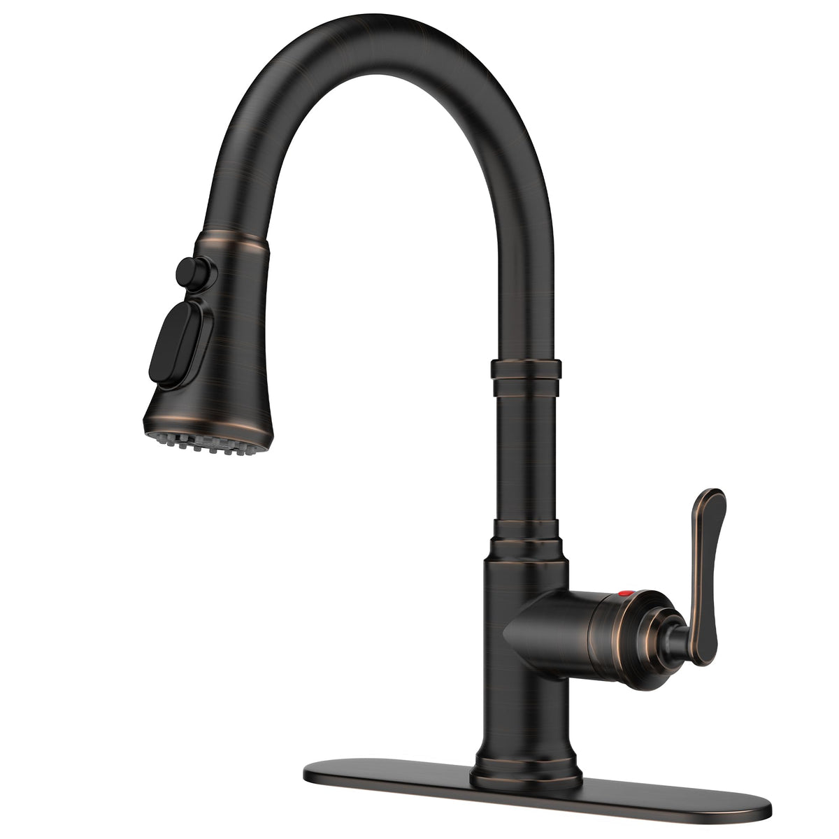 FORIOUS antique kitchen faucet with pull-down spray for busy kitchens