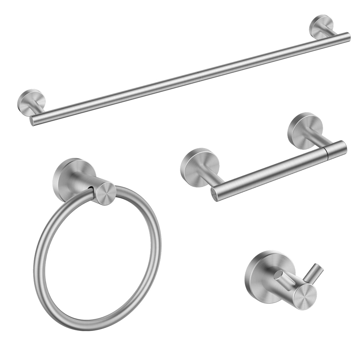 FORIOUS 24-inch towel bar in stainless steel for durable bathroom drying