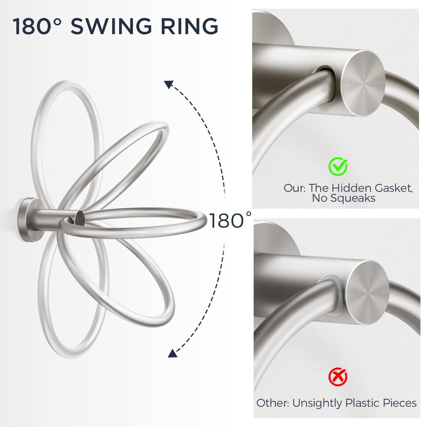 FORIOUS rotating double-column mechanism improves stability for heavy towels