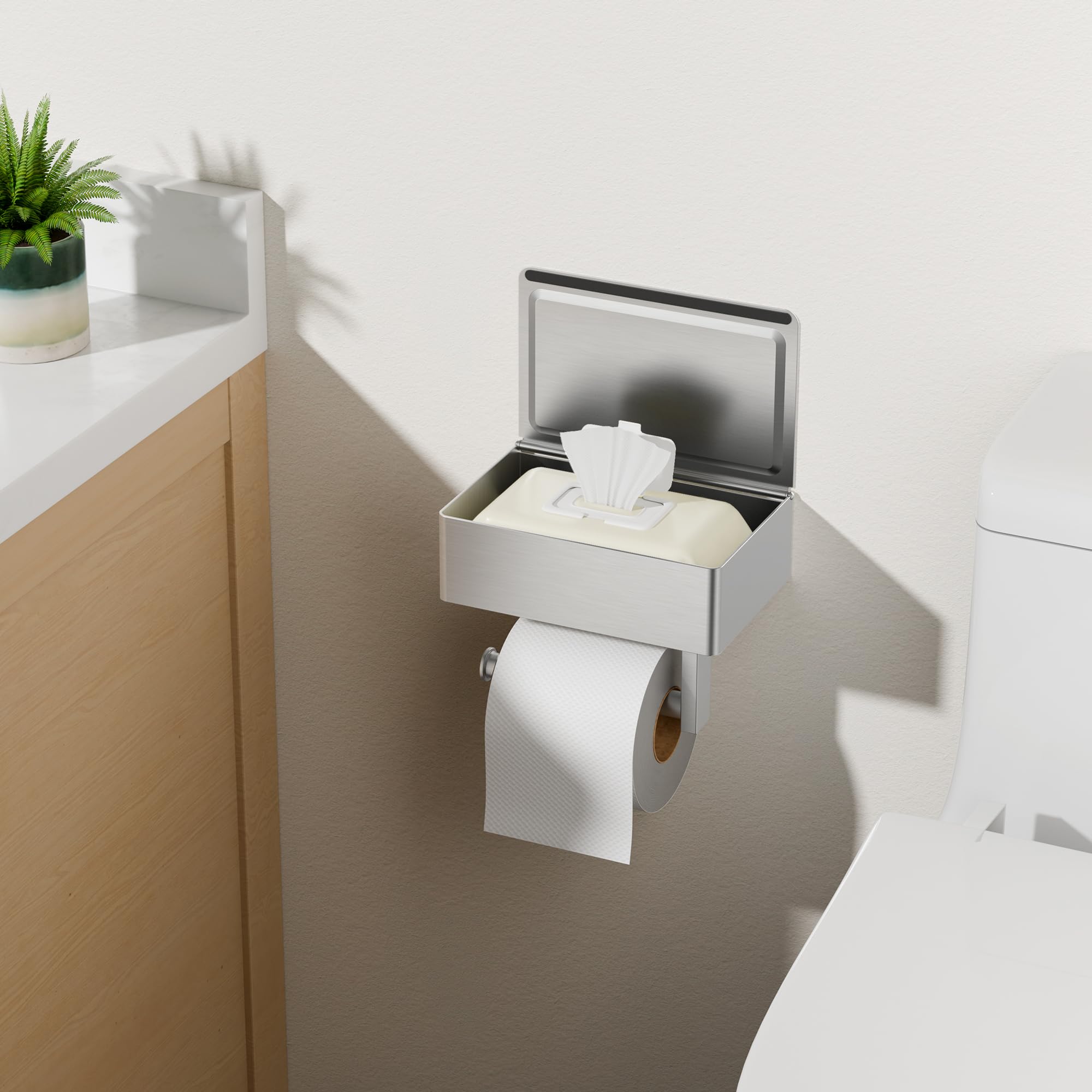 FORIOUS bathroom organizer setup in a modern bathroom