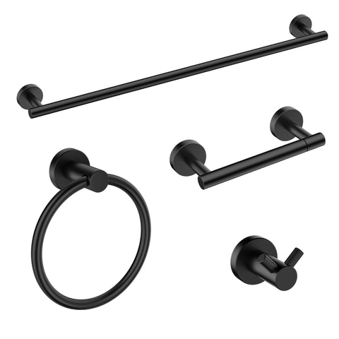 FORIOUS 24-inch towel bar in matte black for ample drying space in the bathroom