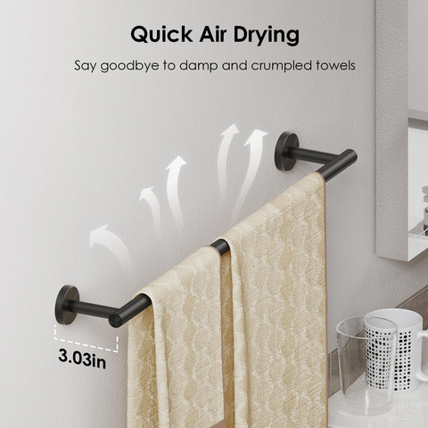 FORIOUS towel ring showing 180-degree rotation for flexible towel reach