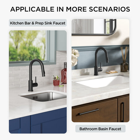 FORIOUS deck plate included for neat 1- or 3-hole sink installation