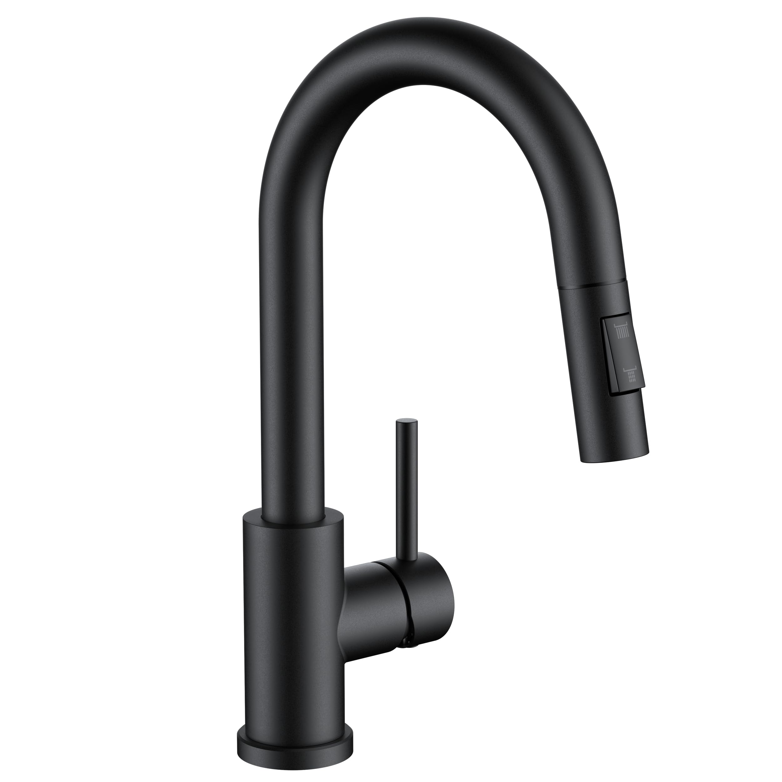 FORIOUS black bar faucet with gooseneck spout for compact kitchen spaces and style