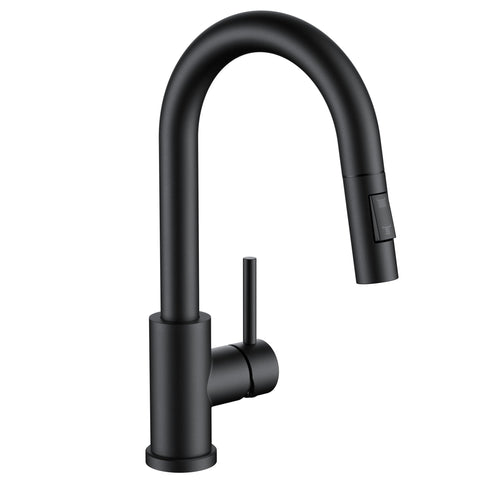 FORIOUS black bar faucet with gooseneck spout for compact kitchen spaces and style