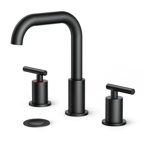 FORIOUS black bathroom faucet overview with matte finish and sturdy build