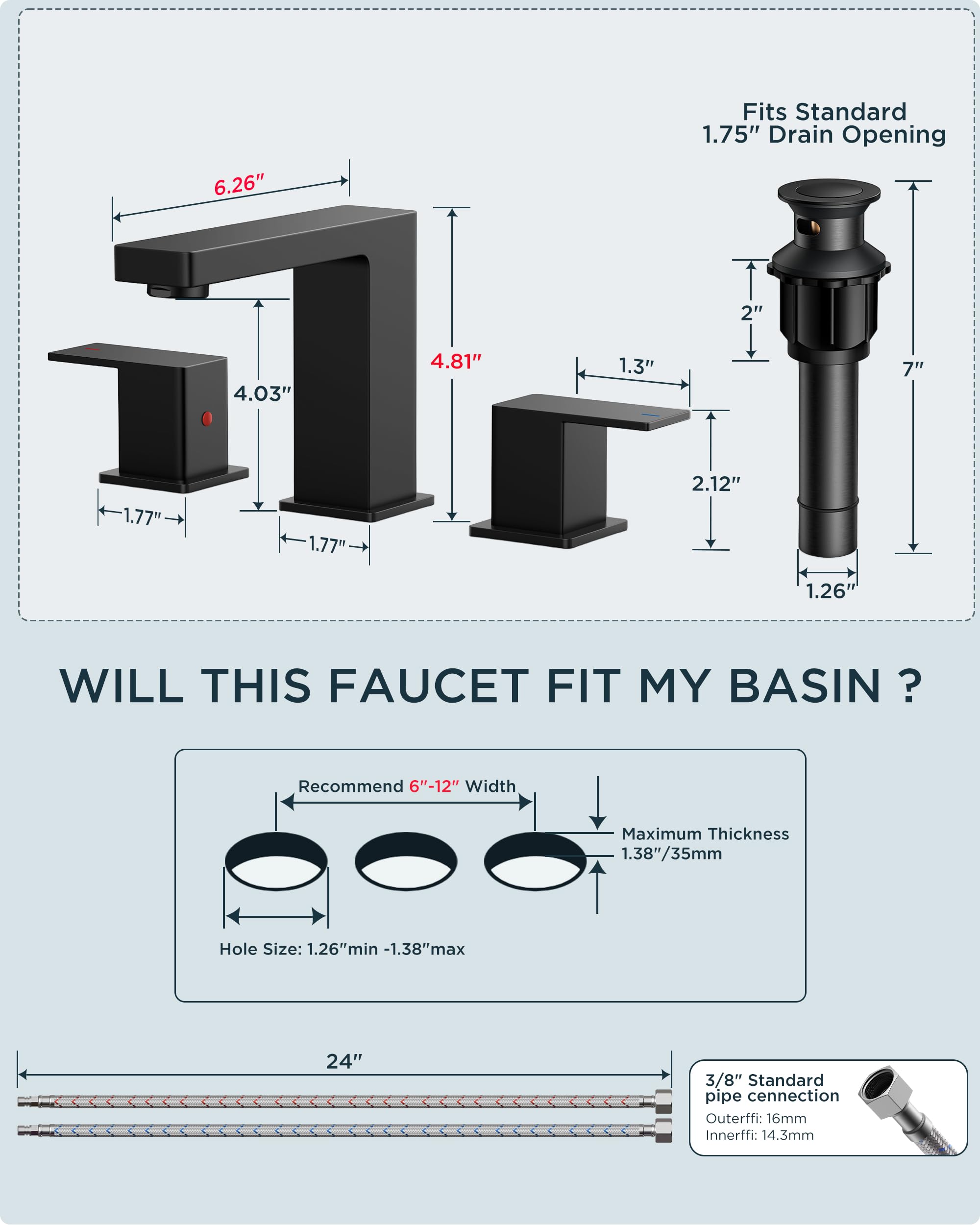 FORIOUS splashguard design, 95° spout reduces countertop mess.