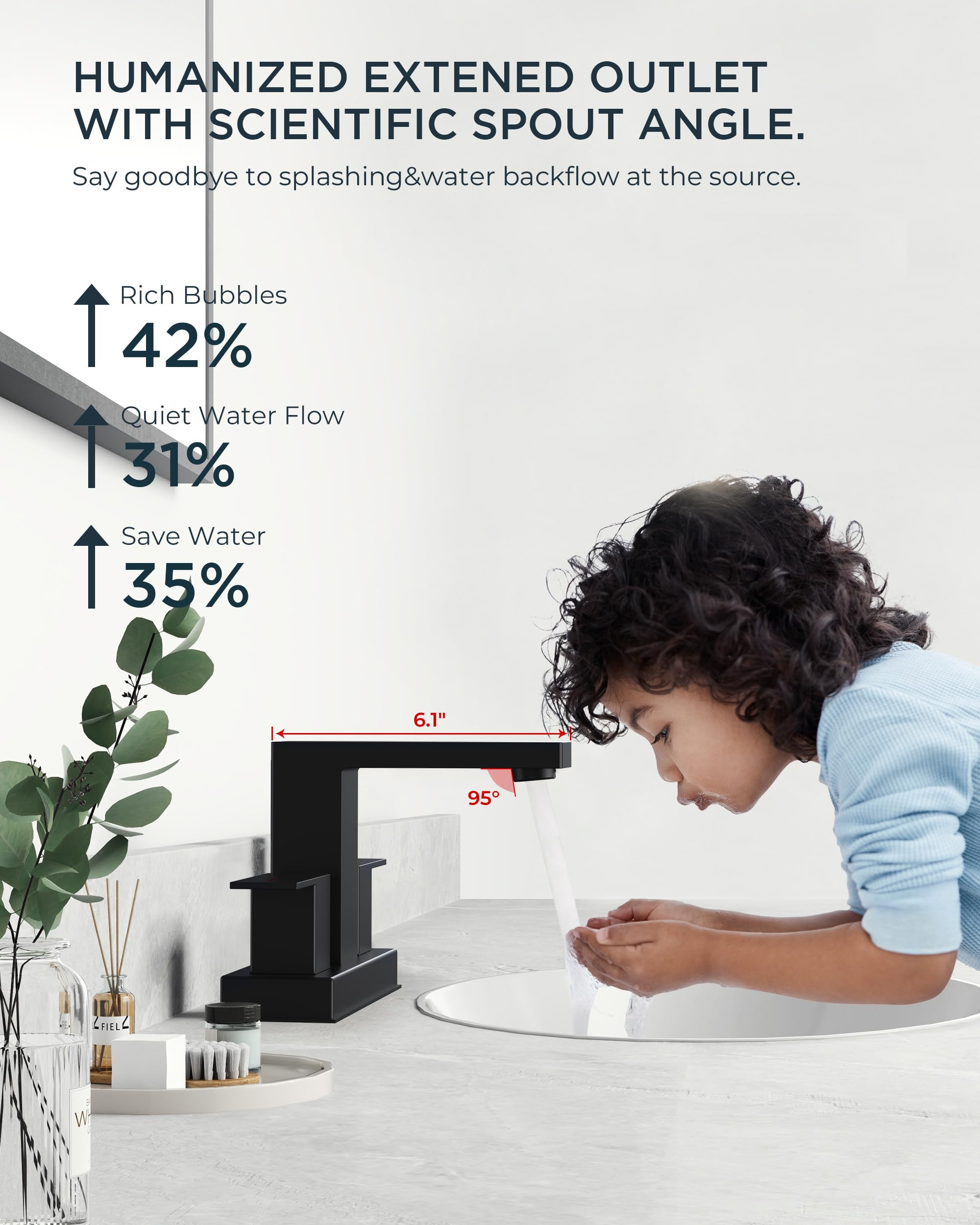 FORIOUS faucet featuring durable ceramic cartridge for long-lasting performance