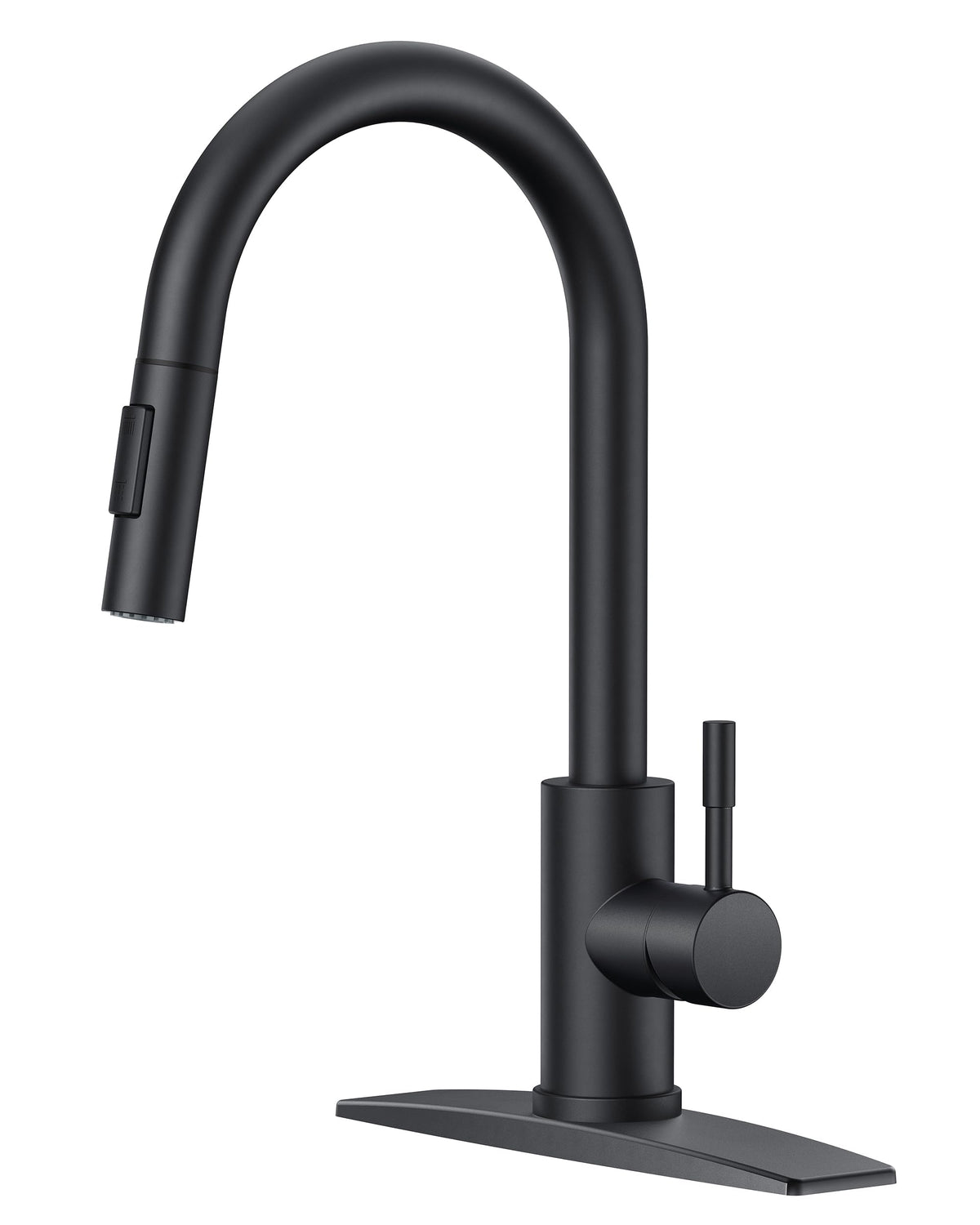 FORIOUS black kitchen faucet with pull-down sprayer for versatile dishwashing and filling