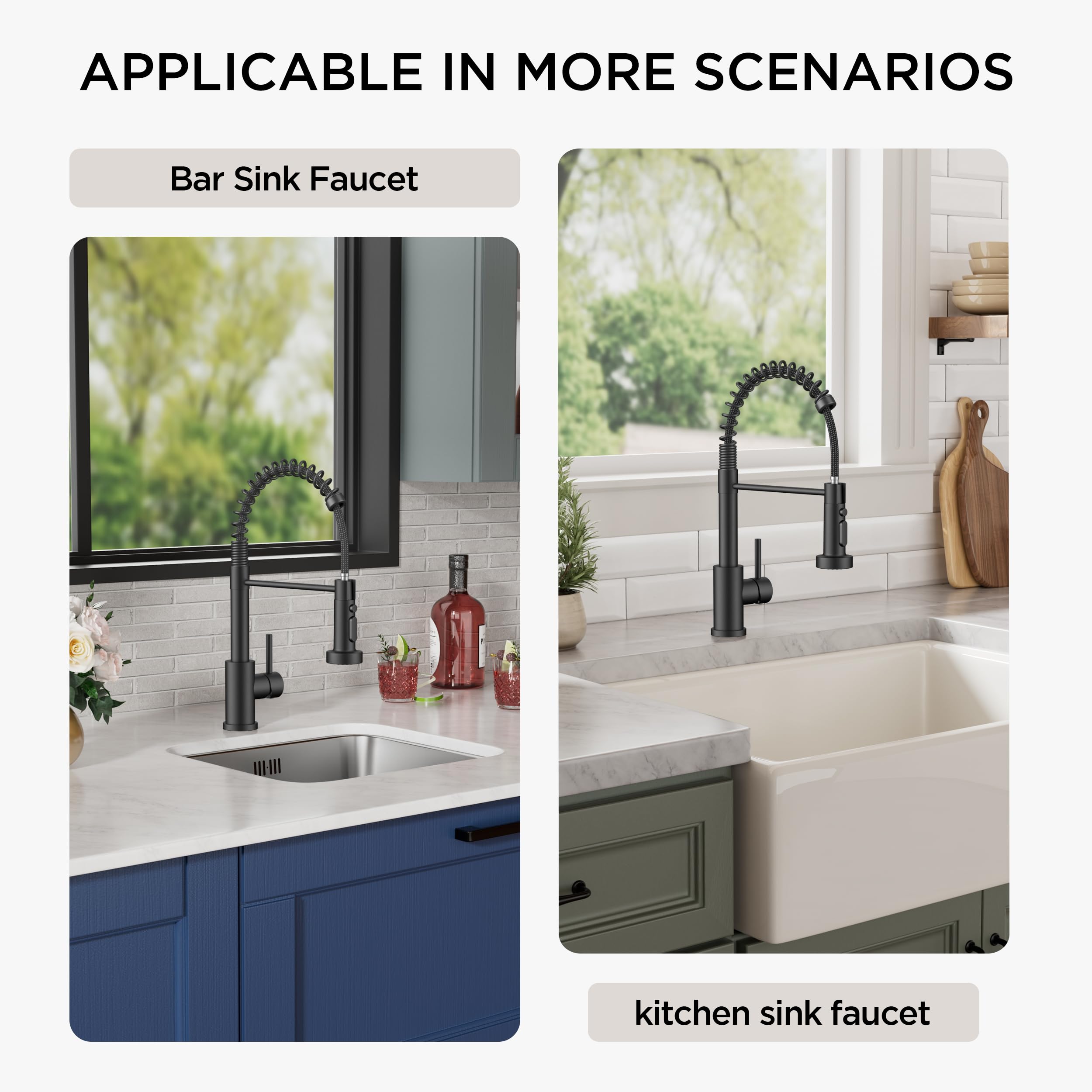 FORIOUS wide coverage with 360-degree swiveling sprayer