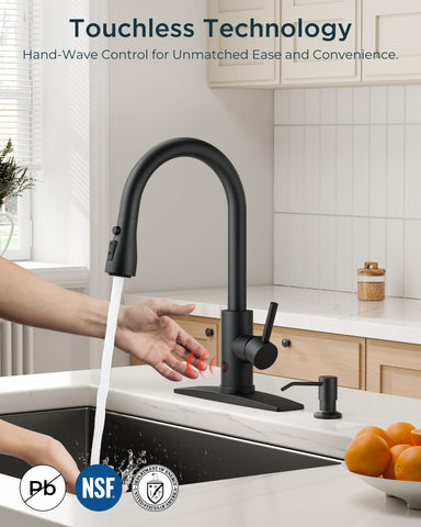 FORIOUS Black soap dispenser keeps soap at hand and sink tidy.