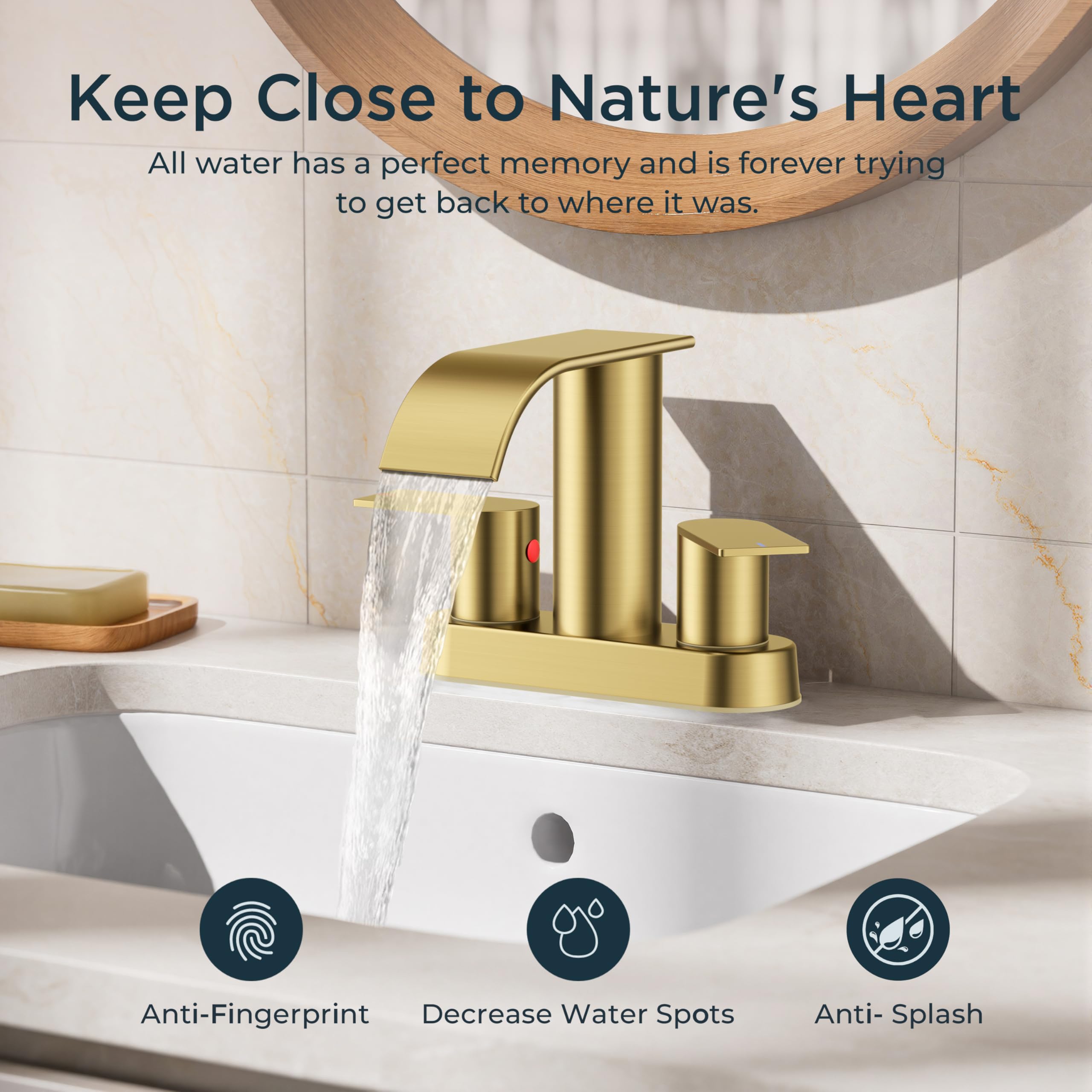 Easy-install hoses for FORIOUS 4-inch centerset faucet