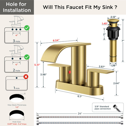Metal pop-up drain from FORIOUS with built-in strainer for debris protection