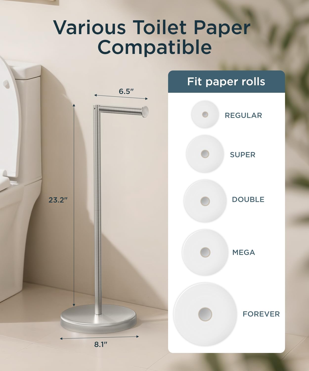 FORIOUS brushed nickel finish adds a modern look and durability.