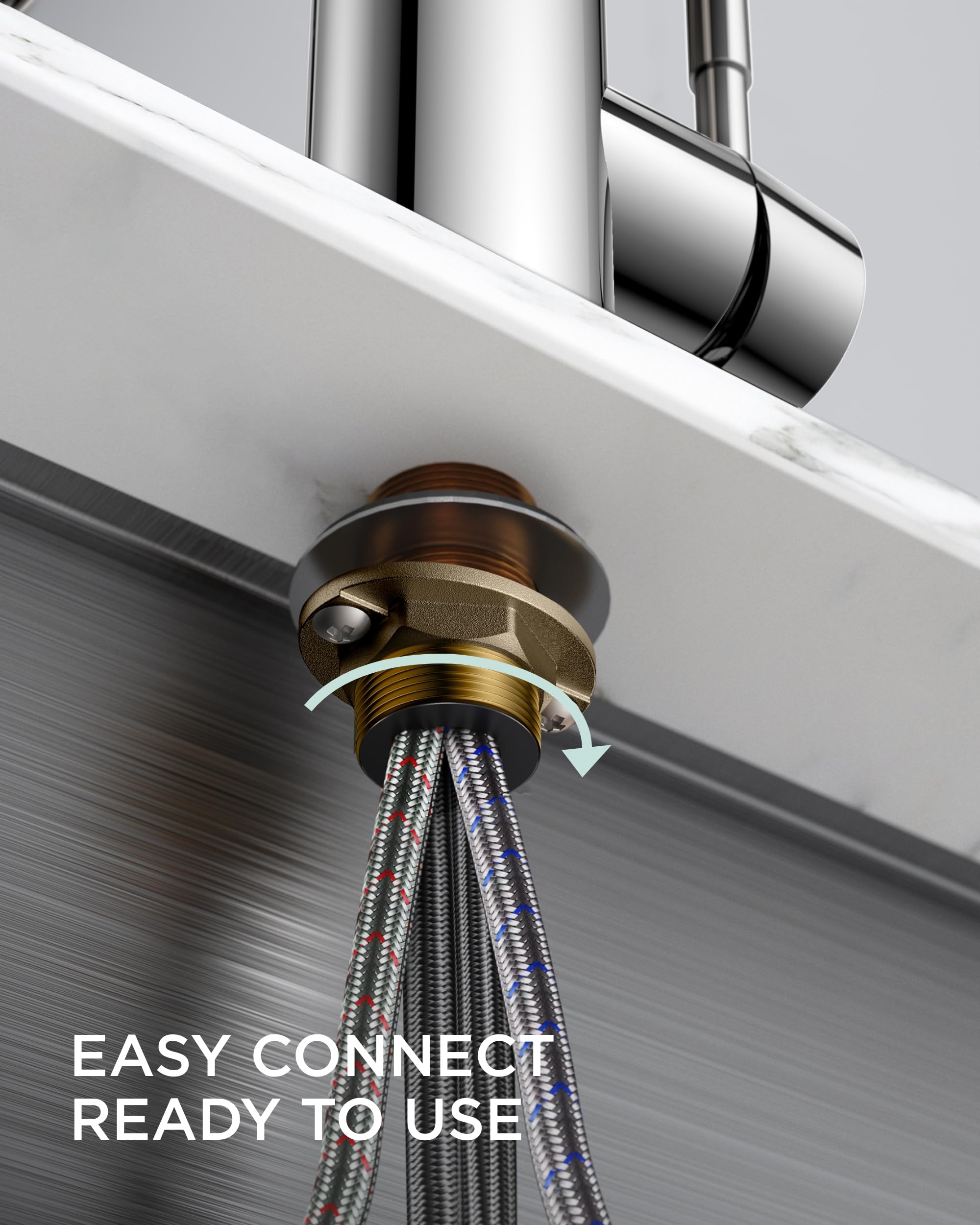 FORIOUS faucet in daily kitchen use with water-efficient spray mode
