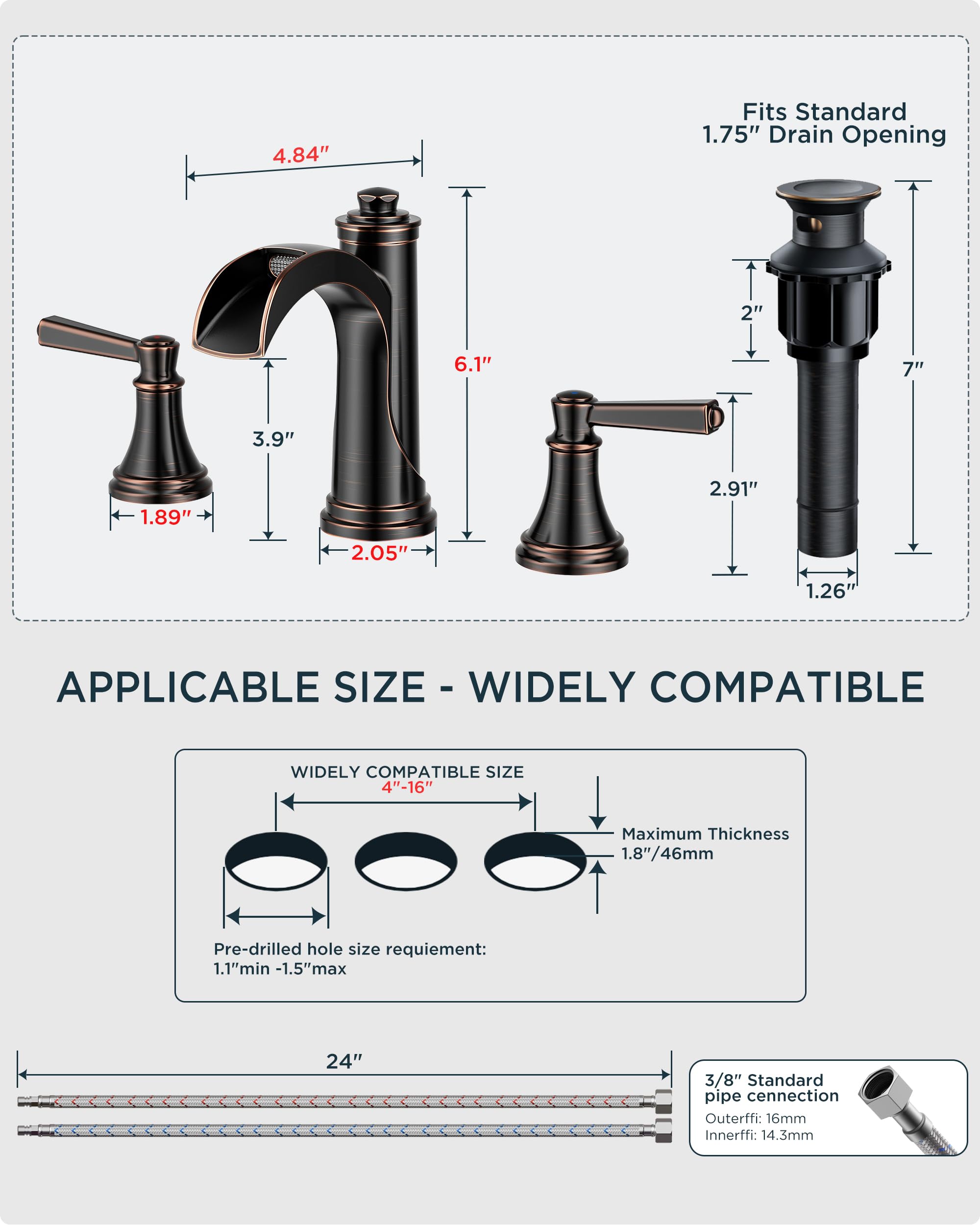 FORIOUS CUPC-rated supply lines simplify installation with quick-connect clips.