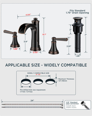 FORIOUS CUPC-rated supply lines simplify installation with quick-connect clips.
