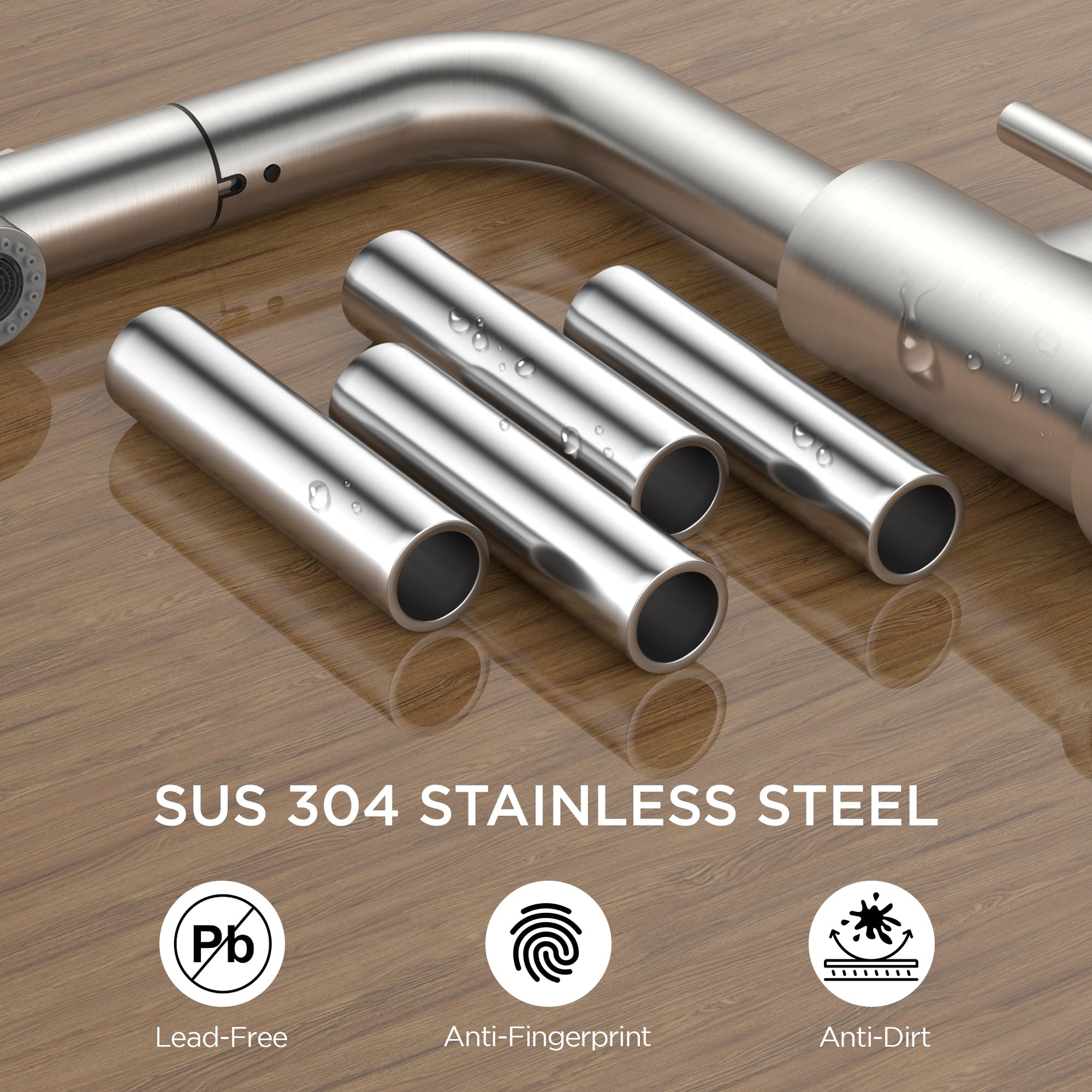 FORIOUS installation kit with quick-connect hoses supports tool-free setup.