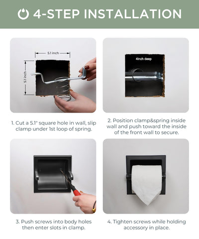 FORIOUS durable 304 stainless steel construction withstands daily use in humid bathrooms.
